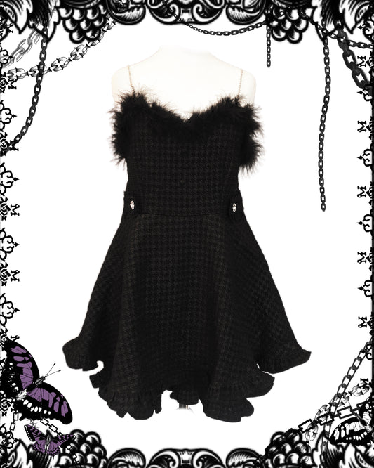 Ank Rough Feather Tank Top Dress