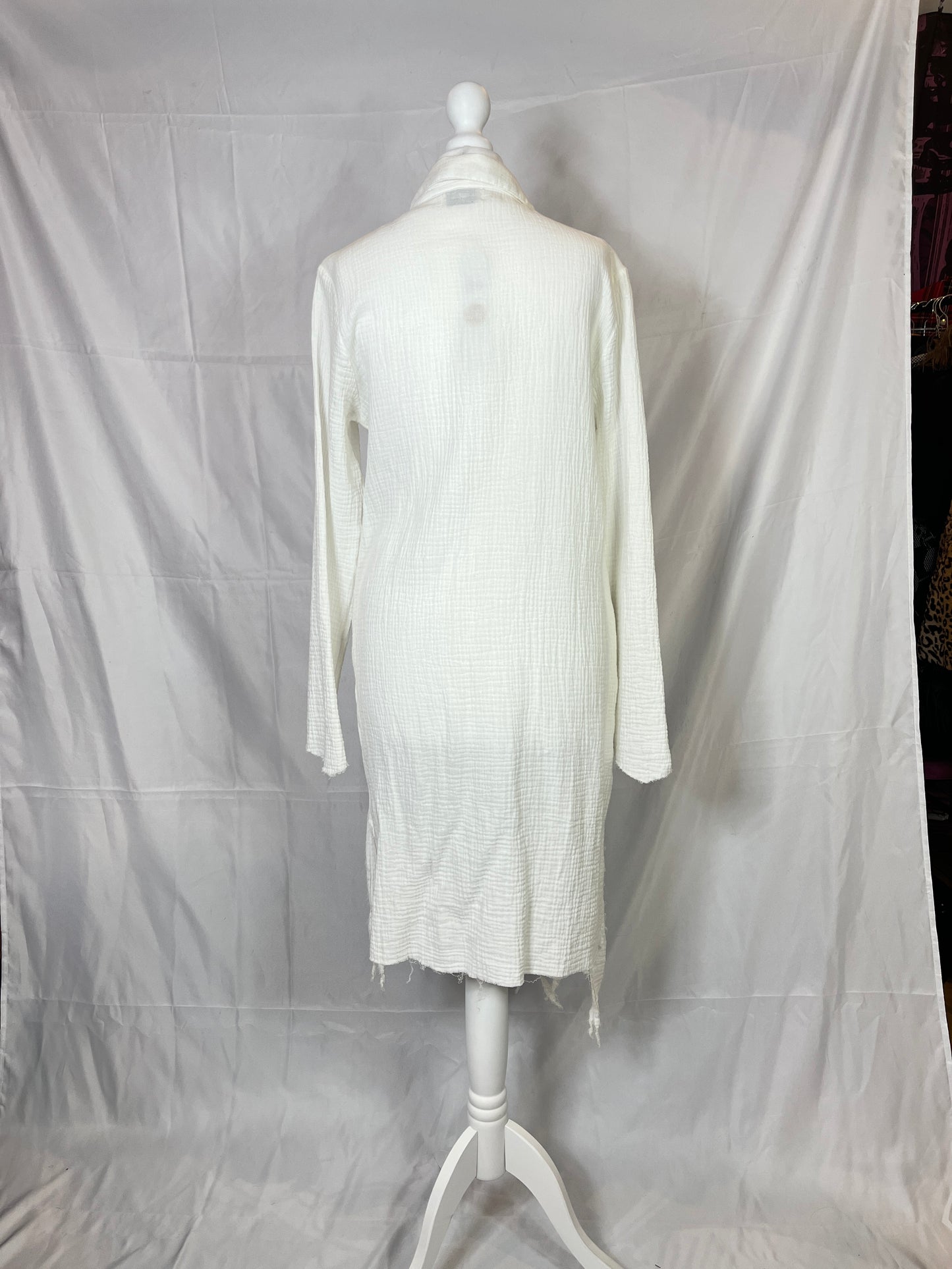 Drughoney White Button Up Shirt Dress