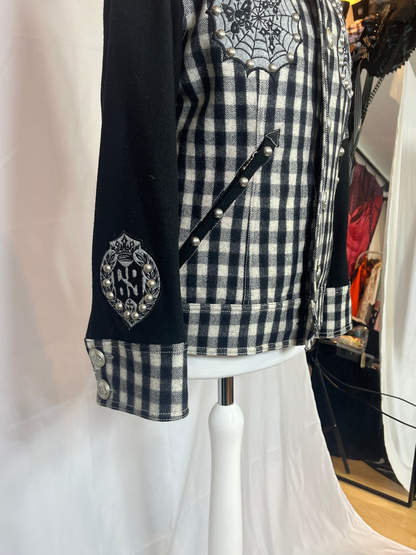 Algonquins Checkboard Fur Hood Jacket