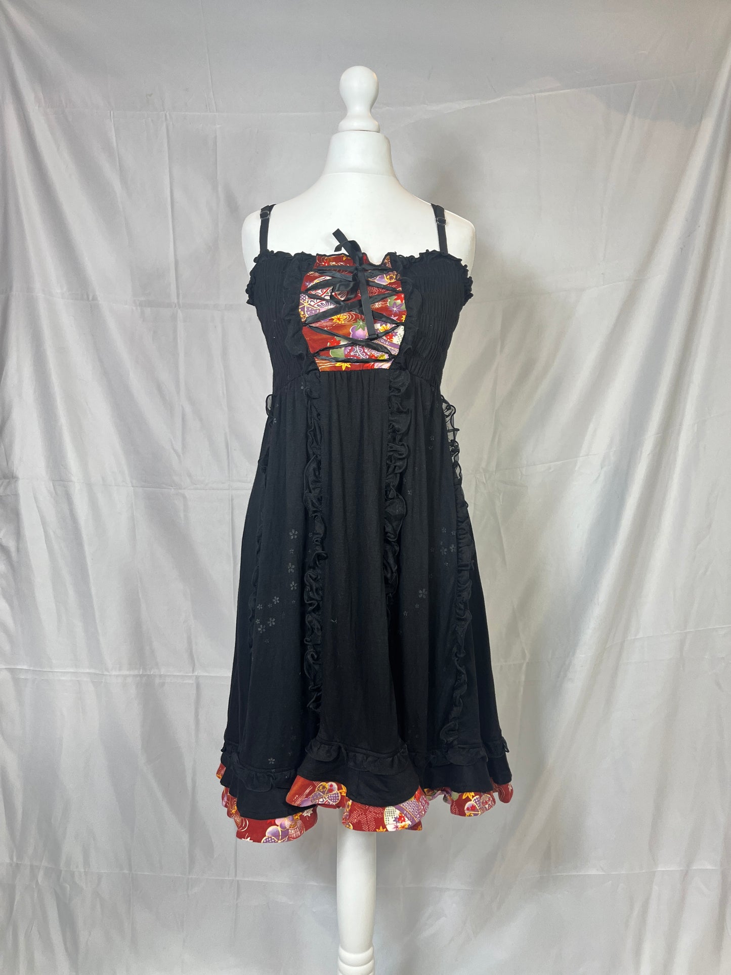 gouk Floral Ruffle Tank Top Dress