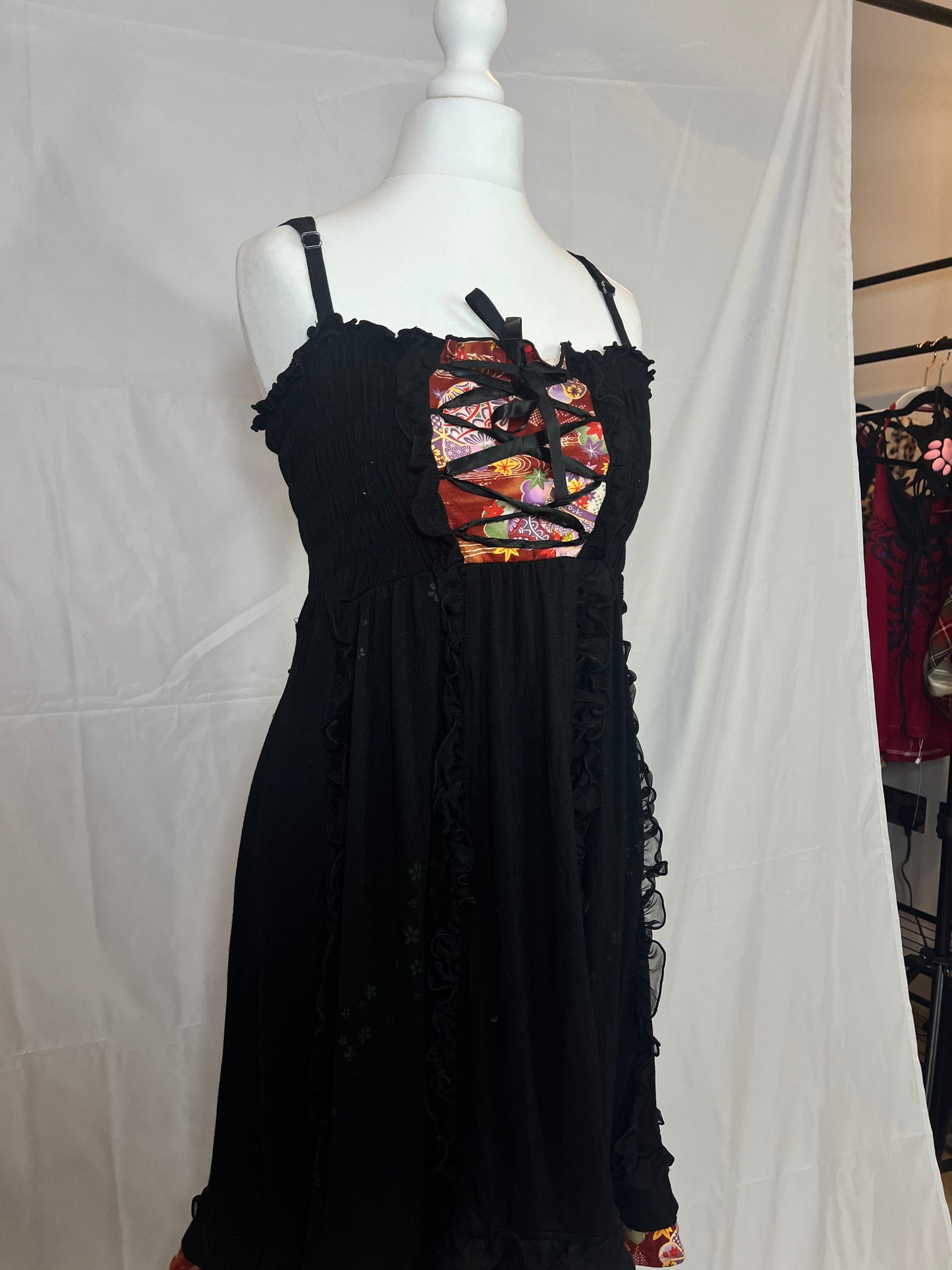 gouk Floral Ruffle Tank Top Dress