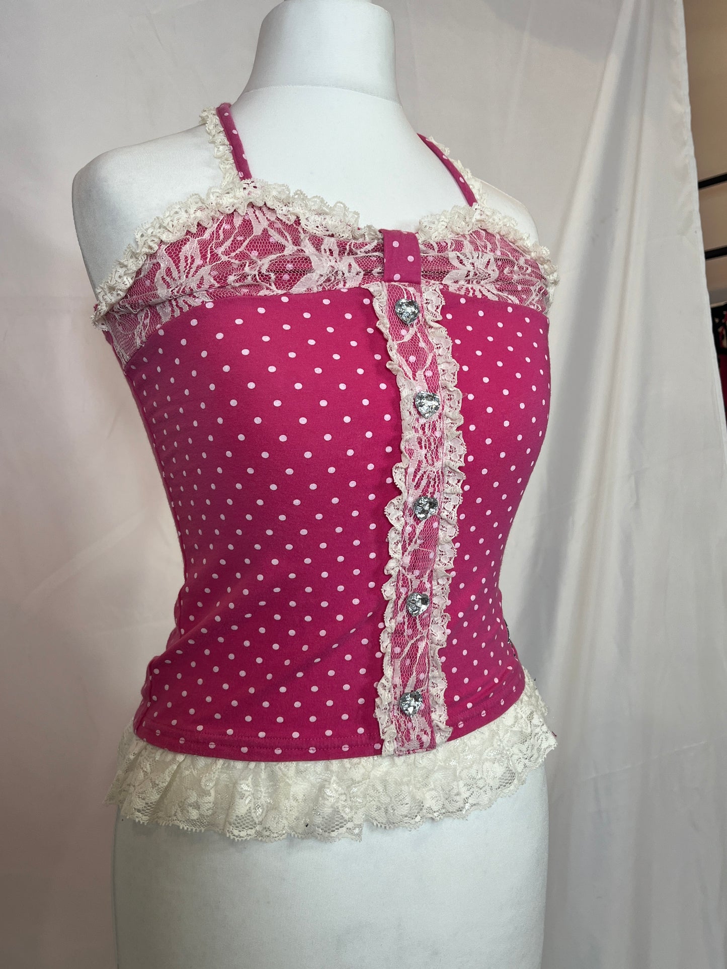 Prism Stone Pink Dots Halter Top