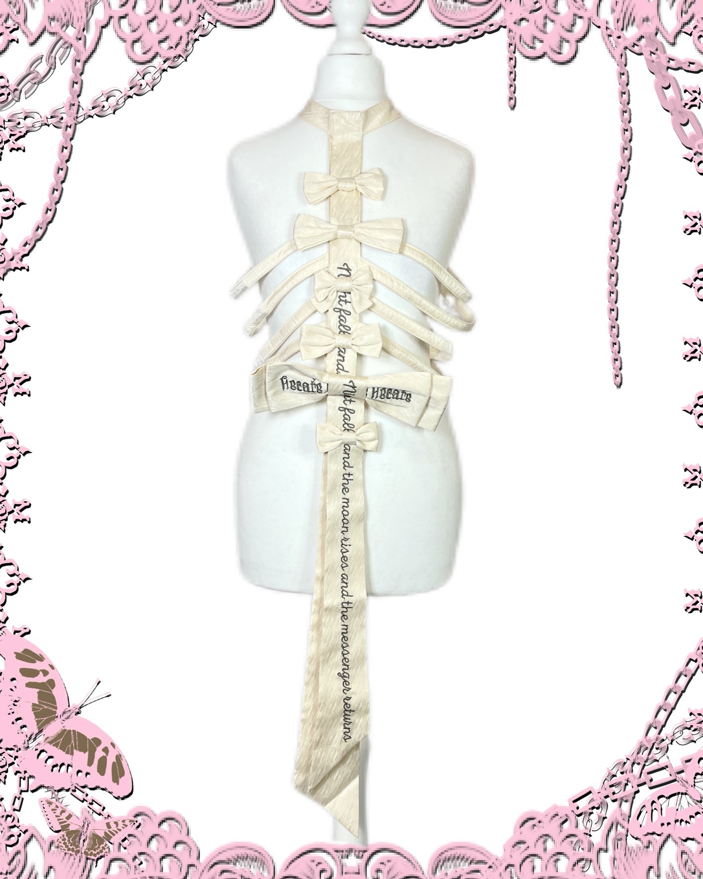 Skeleton Bow Long Tie Top