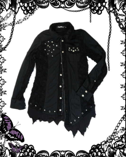 Sexpot Revenge Destructive Black Button Up