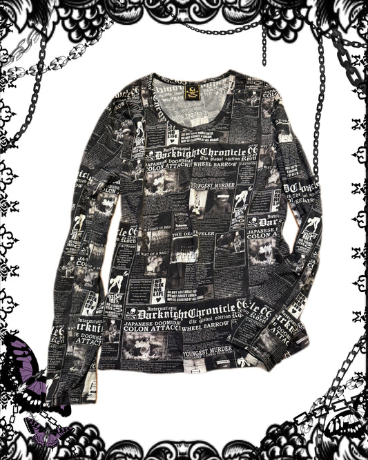 Roen Newspaper Print Top