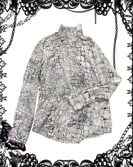 Tornado Mart See-Through Button-Up