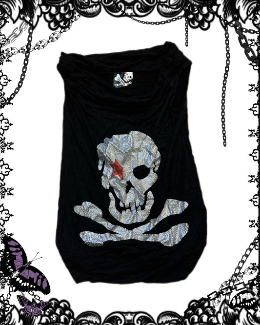 Glavil Skull Print Gem Tank Top