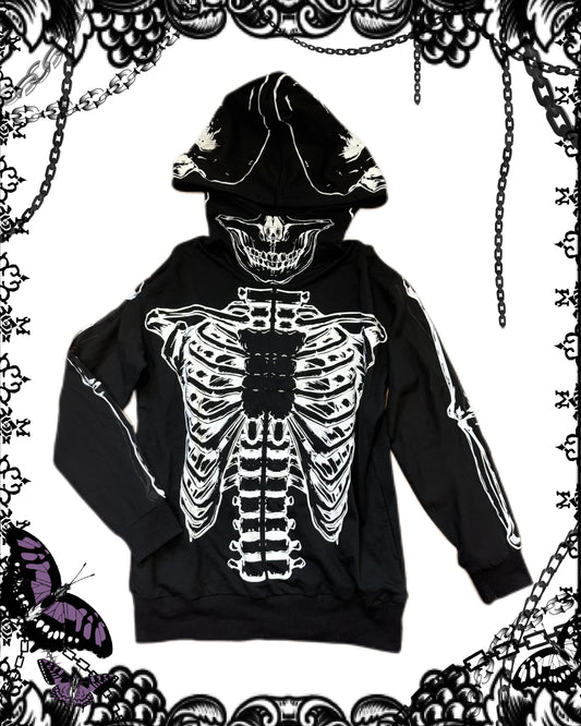 GLAD NEWS Skeleton Print Hoodie