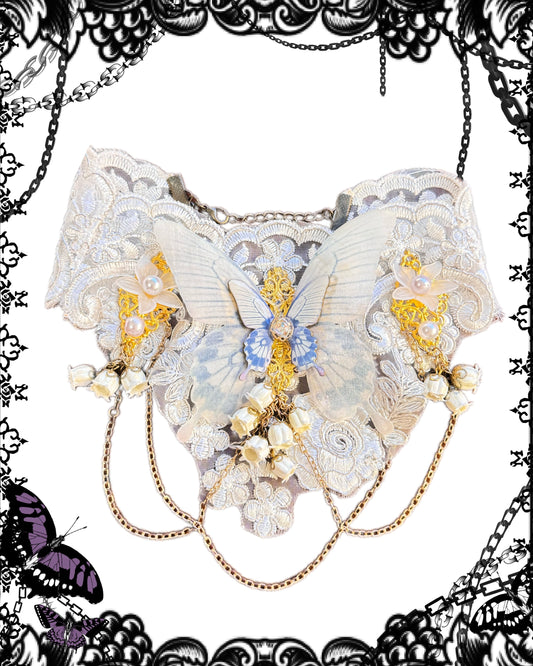 Atelier Beatrice Butterfly Embroidery Choker