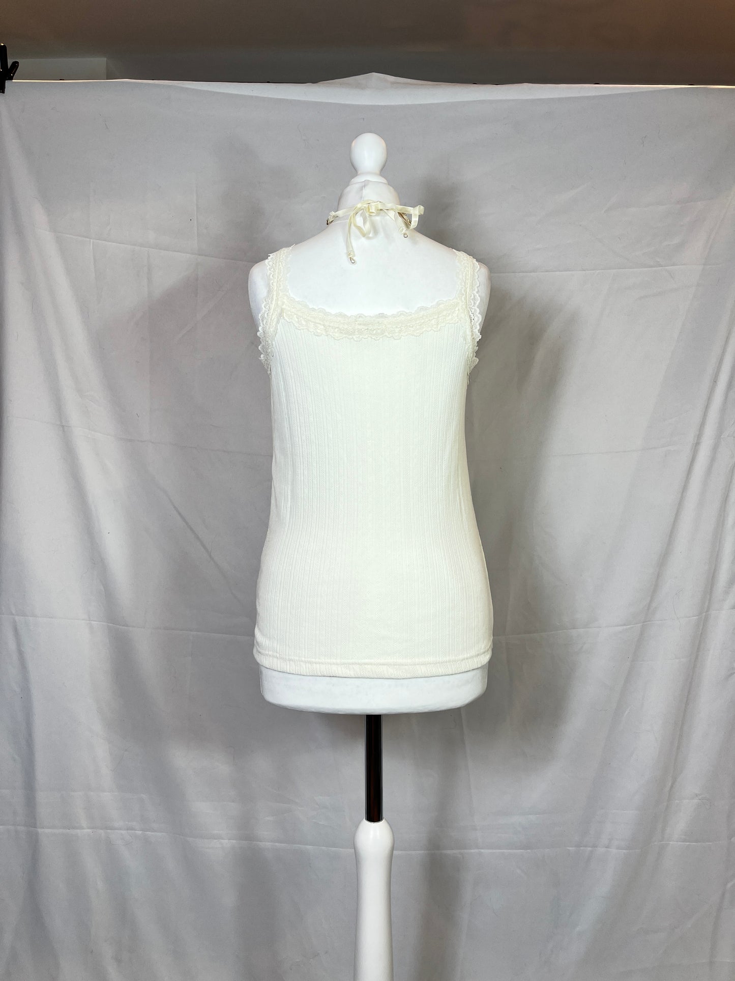 Axes Femme Jewel Lace White Tank Top