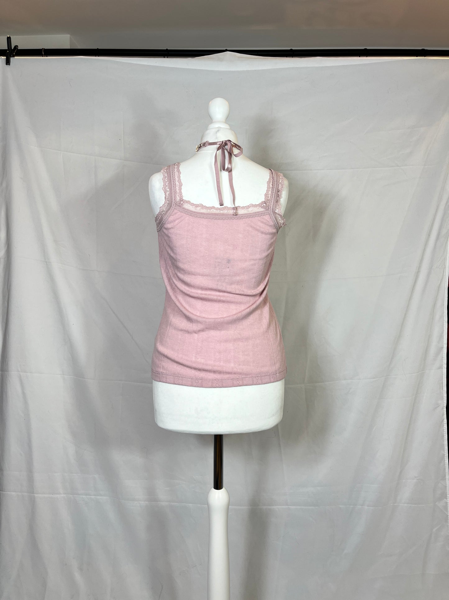 Axes Femme Jewel Lace Pink Tank Top
