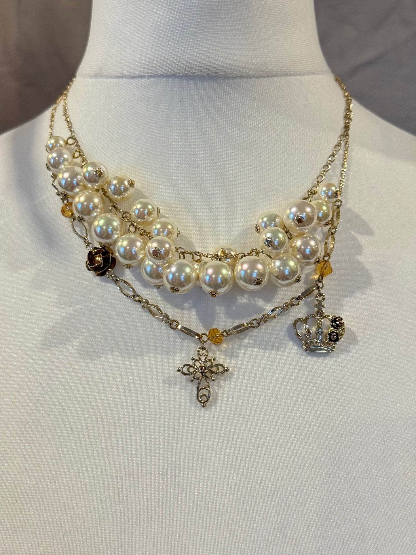 Axes Femme Multi-Layers Beads Necklace