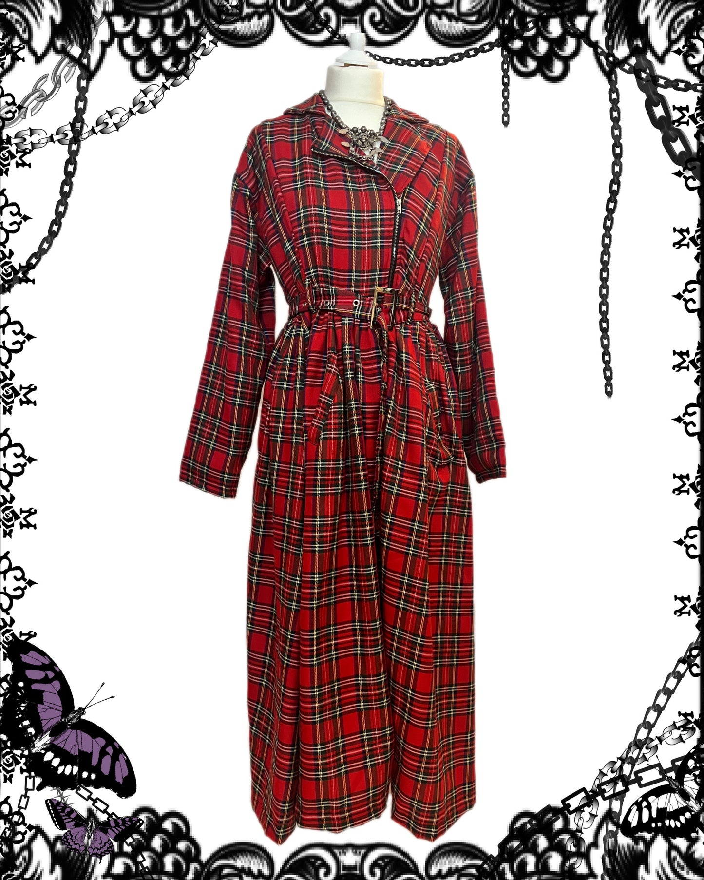 Drughoney Plaid Coat