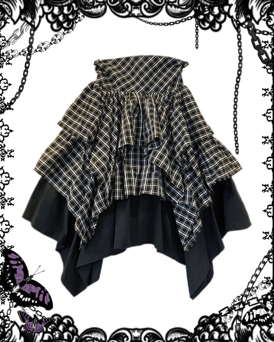 Atelier Boz Multi-Layers Plaid Skirt