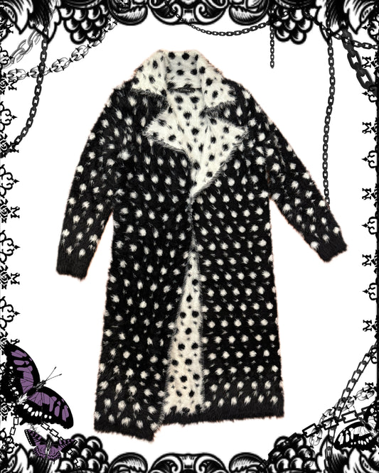 Civarize Dot Print Fur Coat