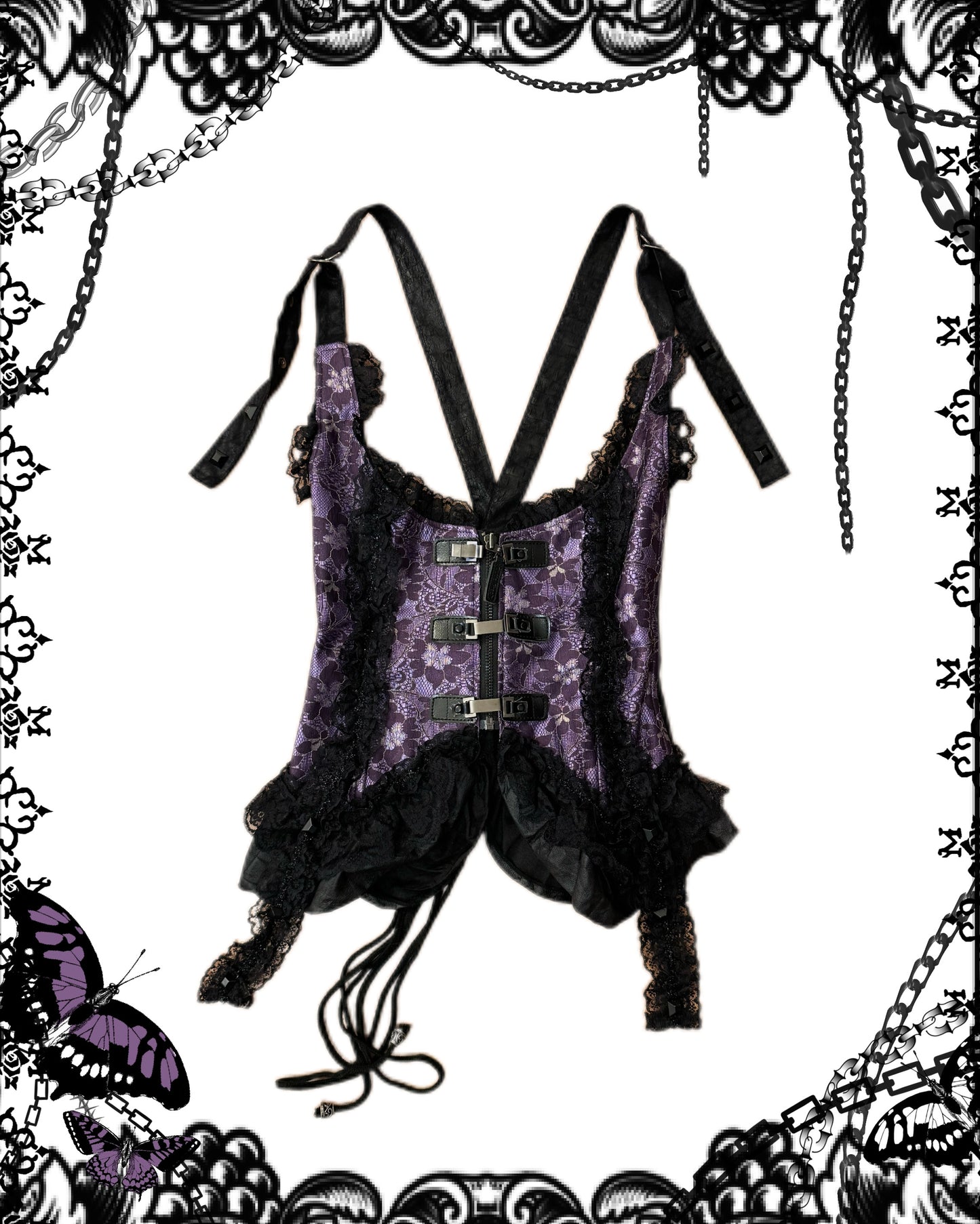 Qutie Frash Purple Lace Corset