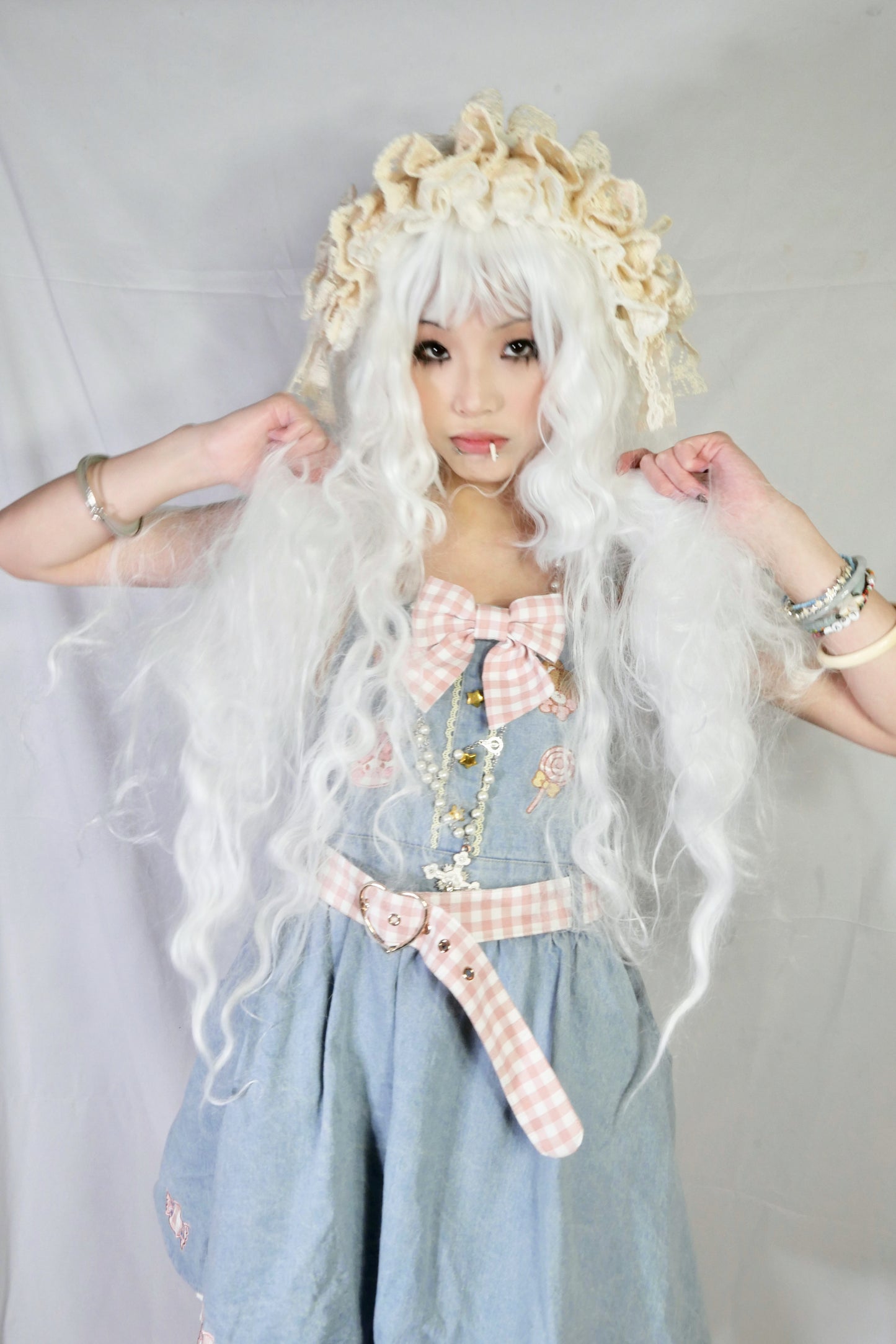 To Alice Denim Plaid JSK