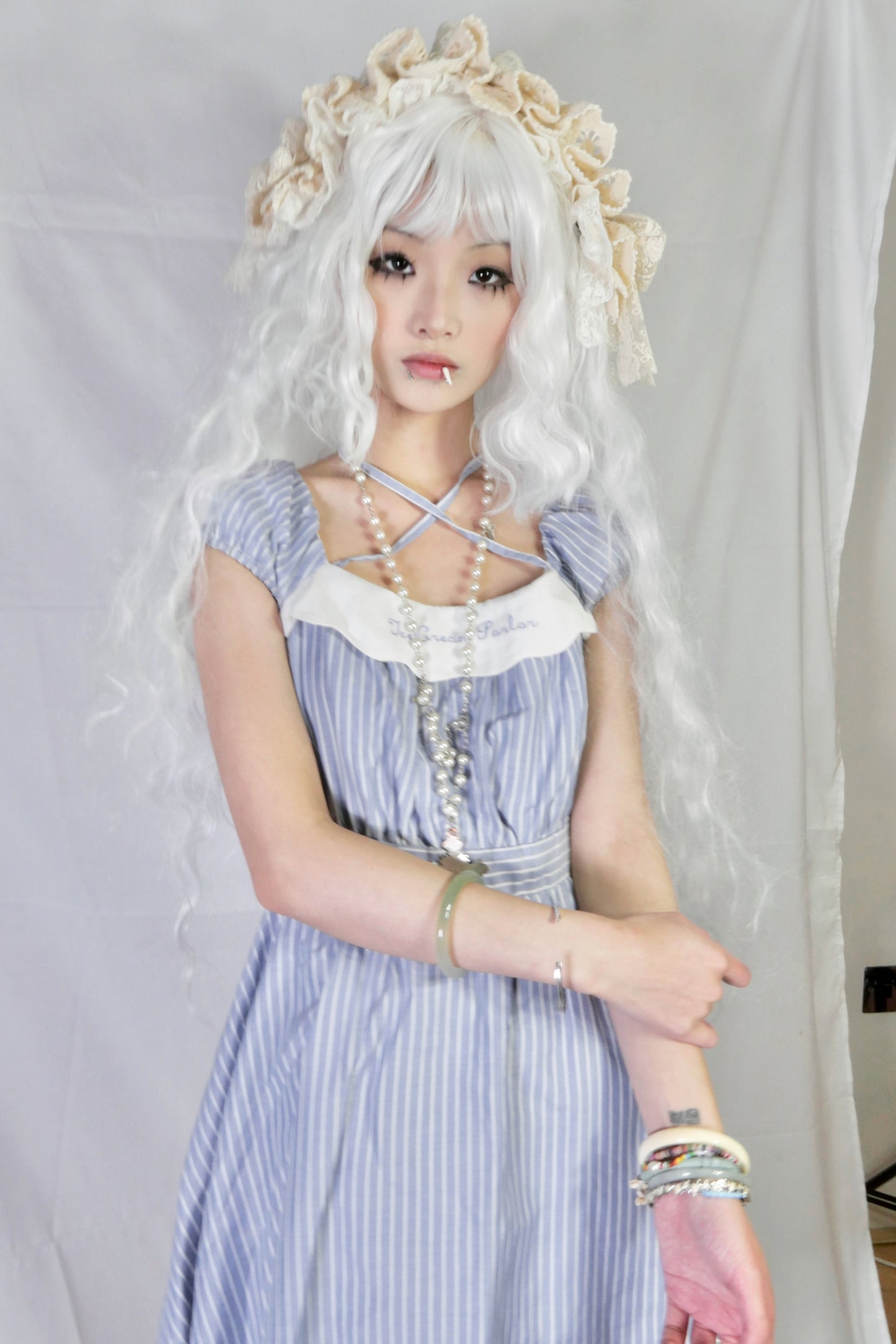 Secret Honey Stripe Ice Cream Print Dress