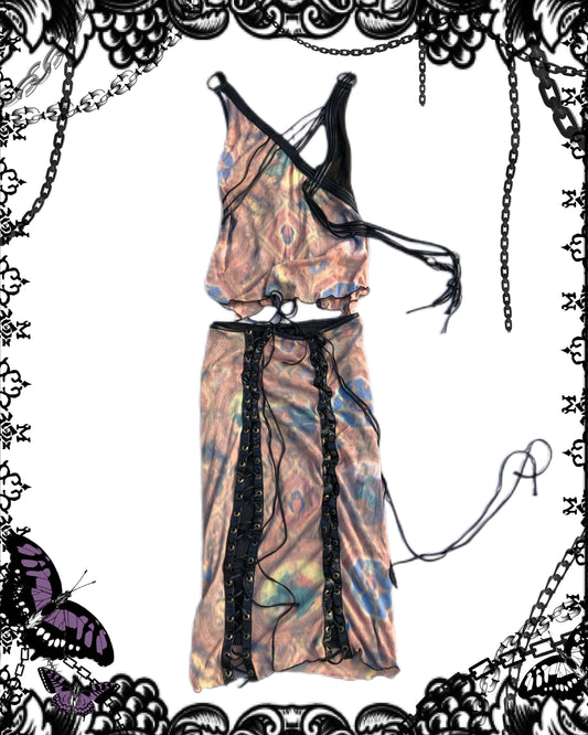 OZZ ON Mesh Tank Top and Skirt Set