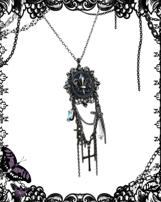 OZZ ON Multi Cross and Gem Necklace