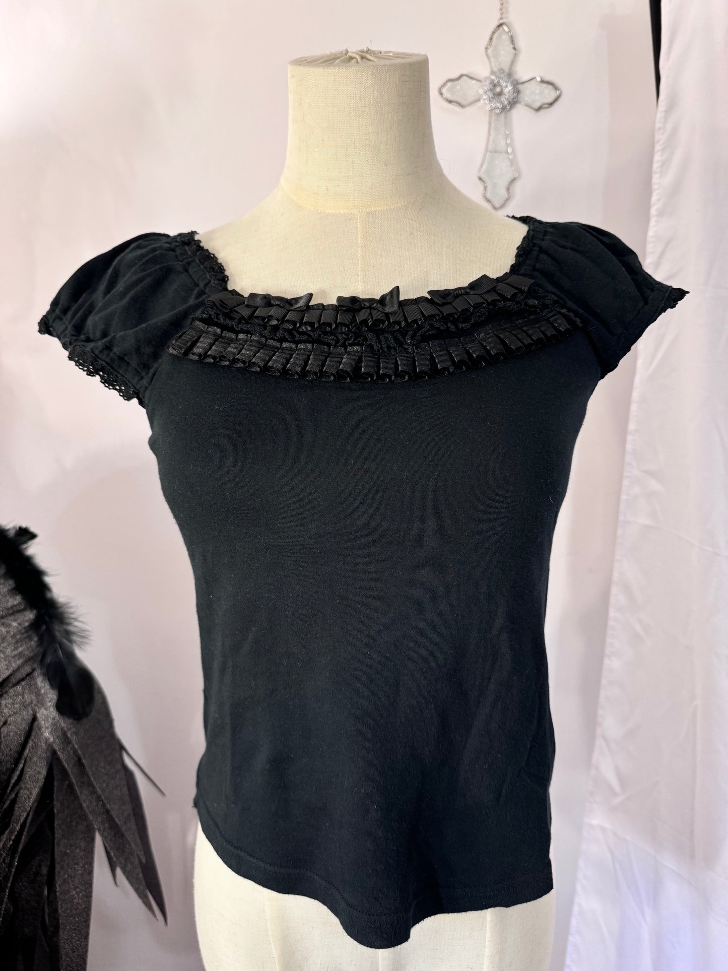 Shirley Temple Black Bow Top