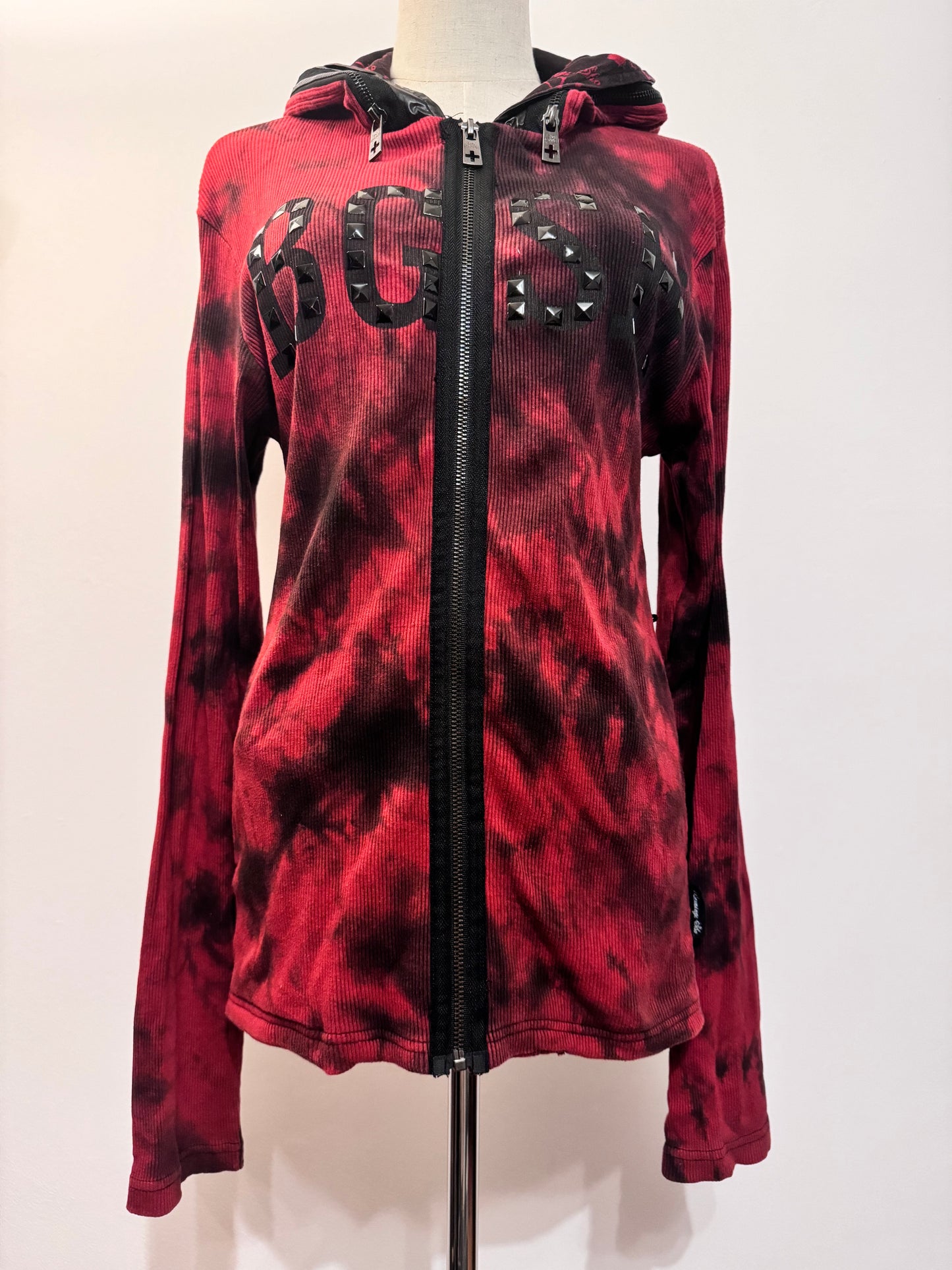 Letter Print Tie-Dye Hoodle