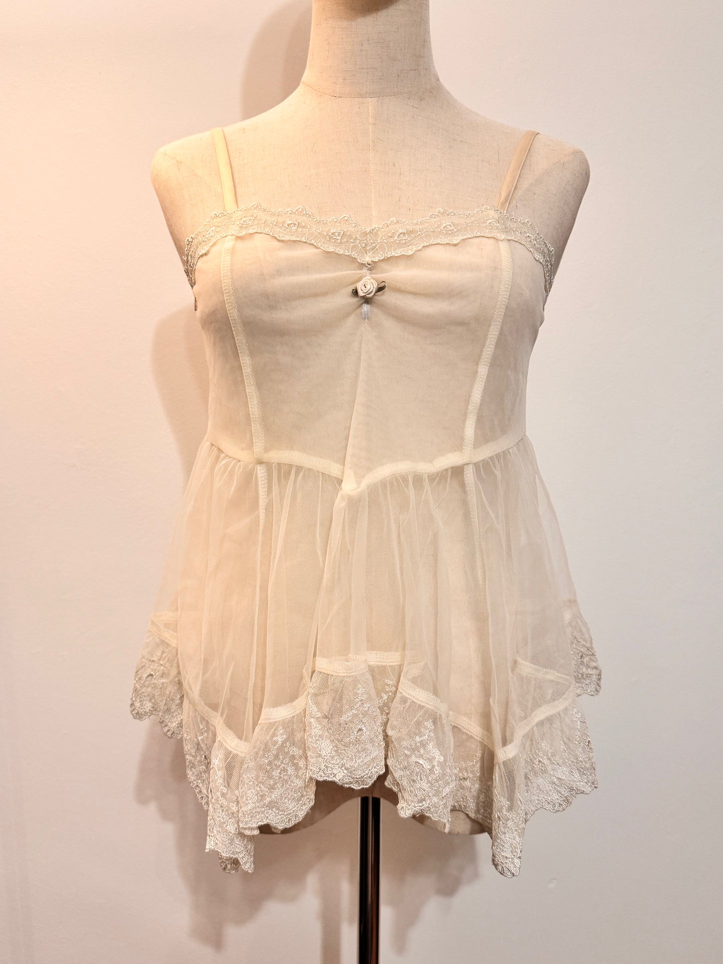 Axes Femme Lace Mesh Tank Top