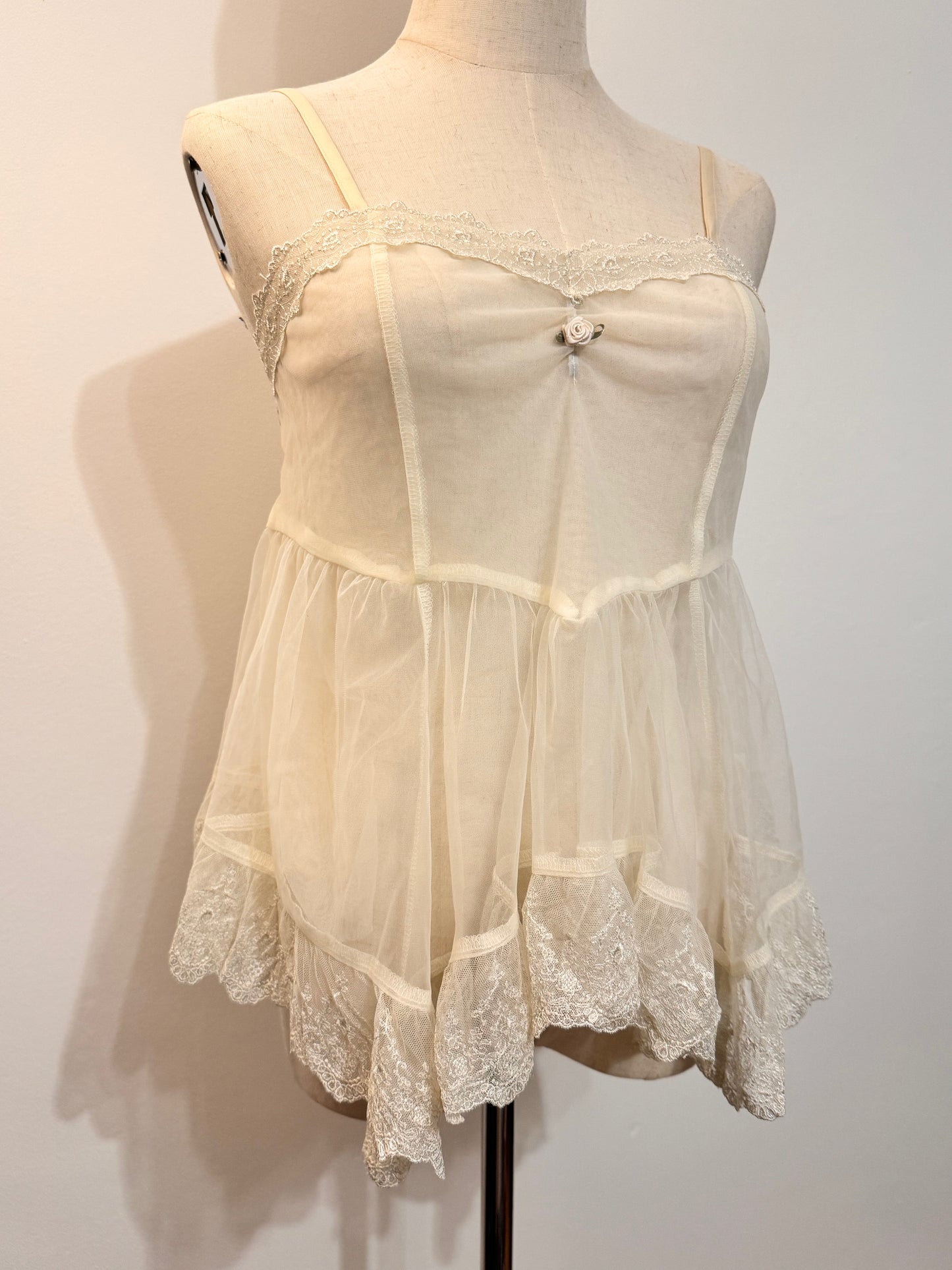 Axes Femme Lace Mesh Tank Top