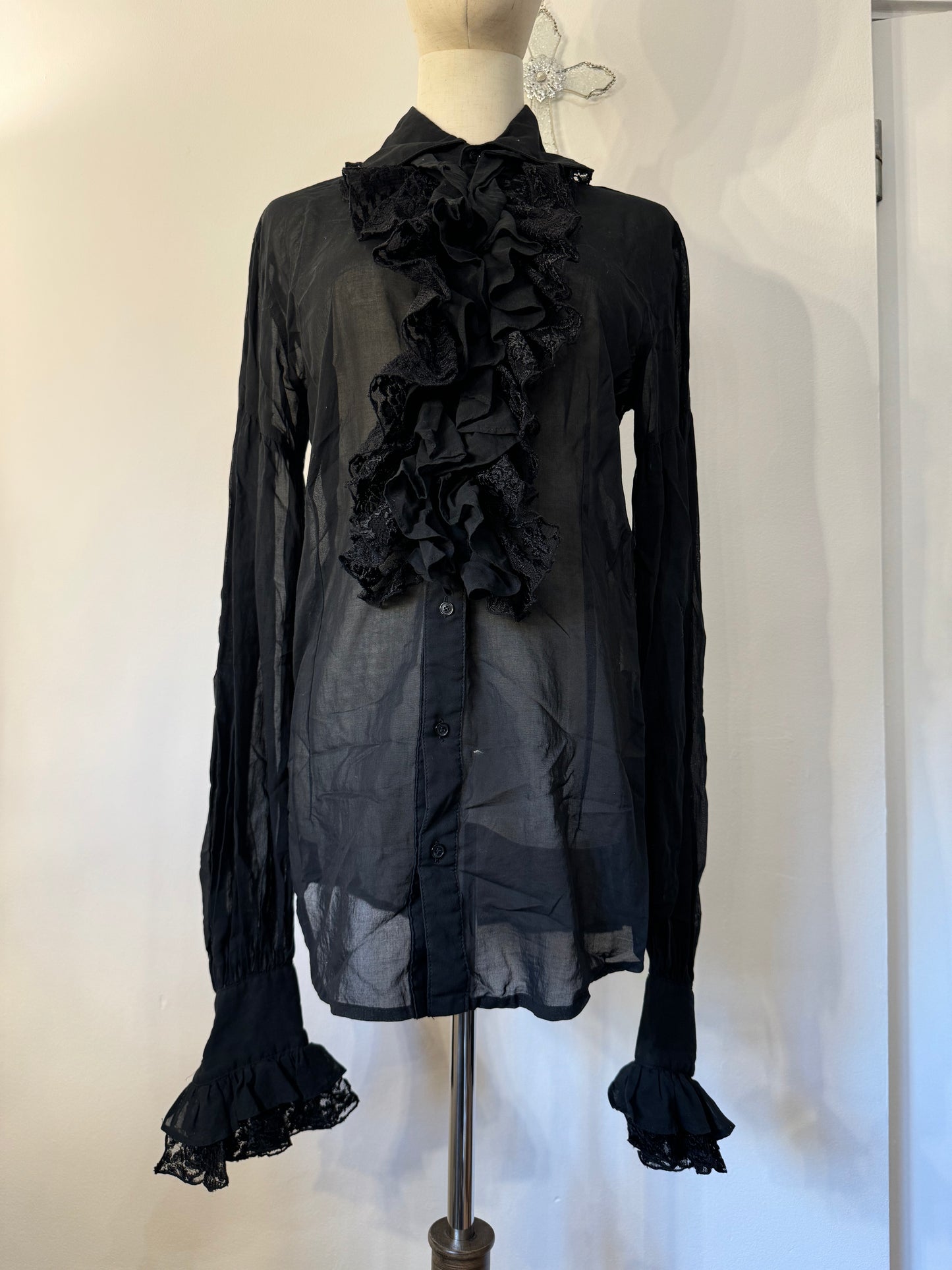 alice auaa See-Through Ruffle Button Up – cucurucu