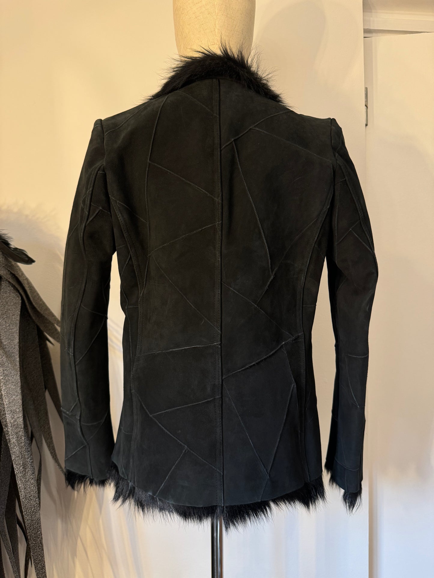 Fuga Double-breasted Fur Collar Jacket