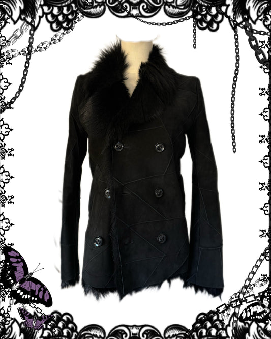 Fuga Double-breasted Fur Collar Jacket