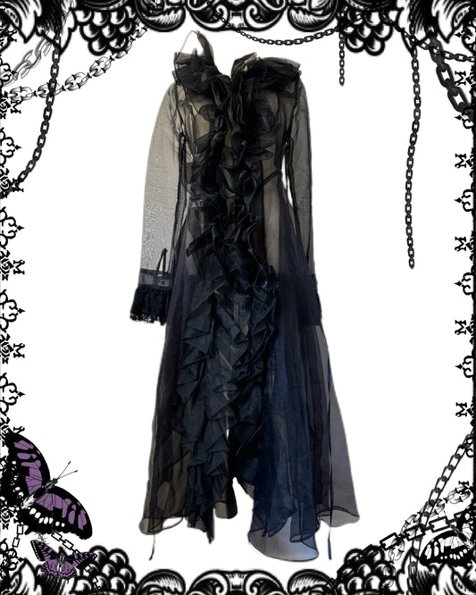 Fuga See-Through Ruffle Dress