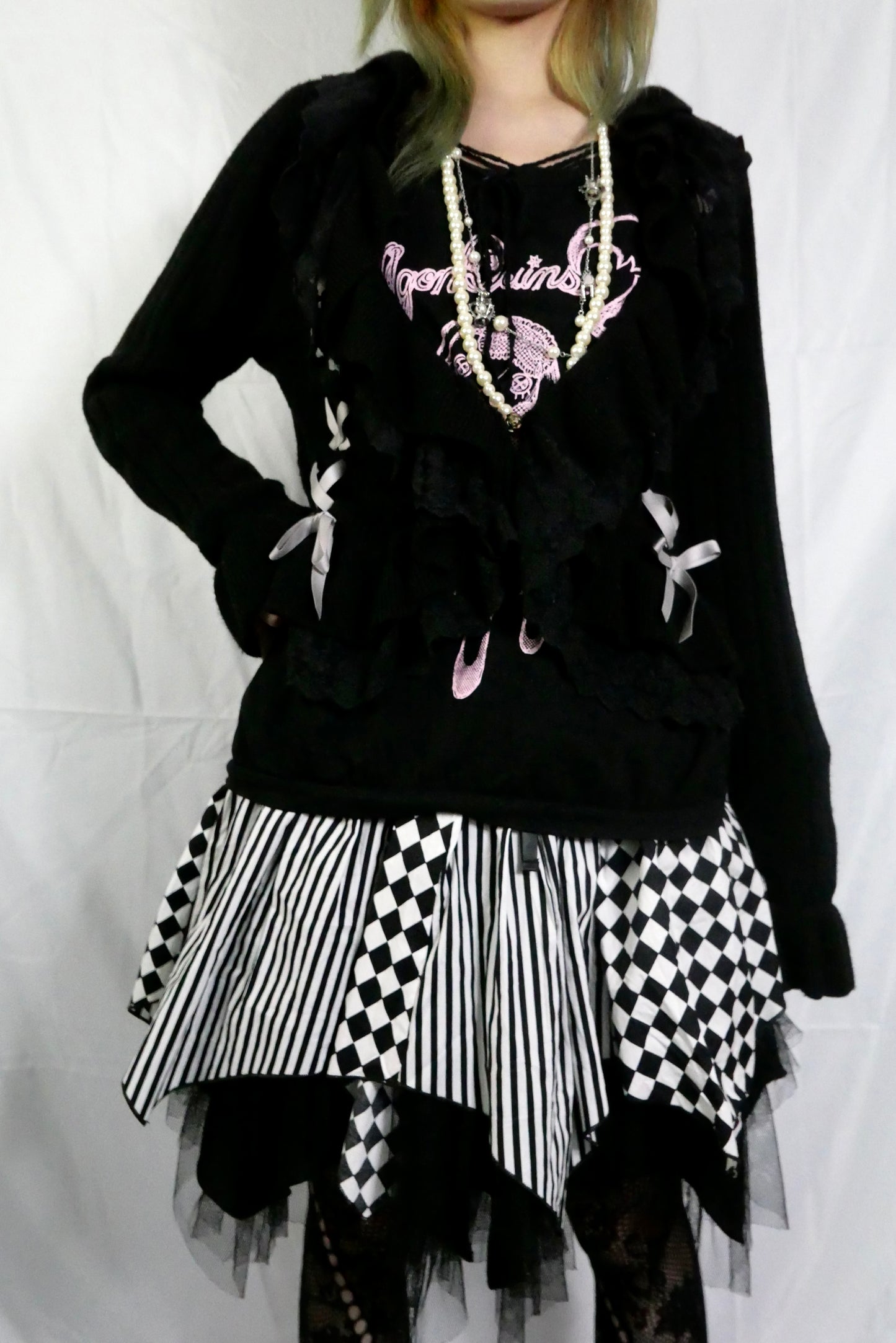Axes Femme Ribbon Lace Cardigan