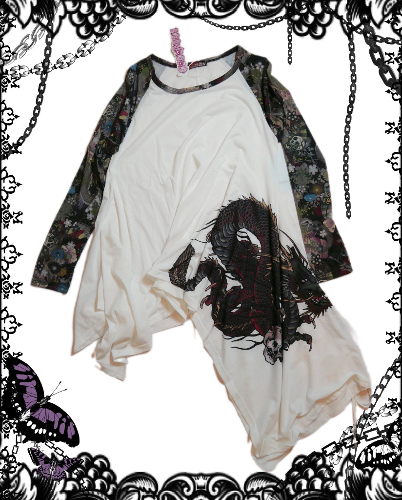 Qutie Frash Dragon Print Long Sleeve Shirt