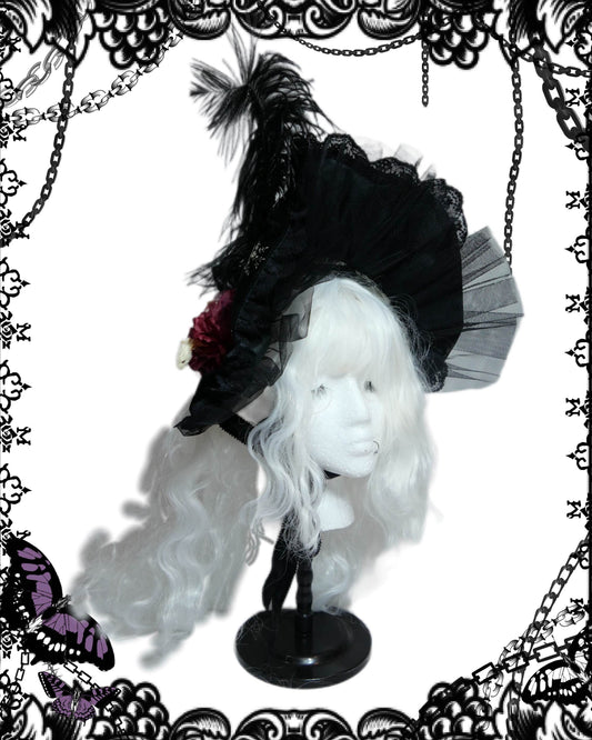 Kikirara Shoten Lace Feather Bonnet