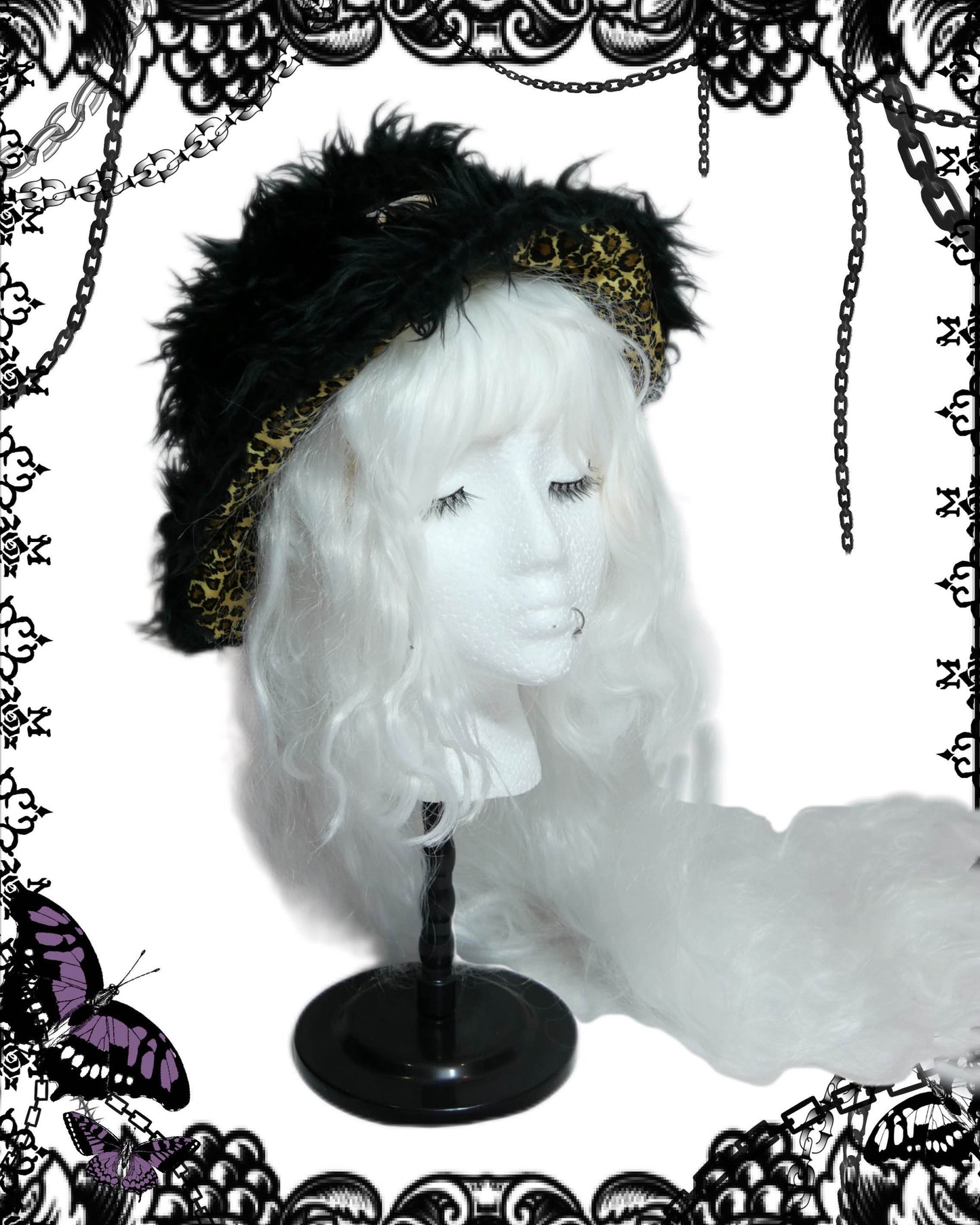 Dangerous Nude Black Fur Bucket Hat