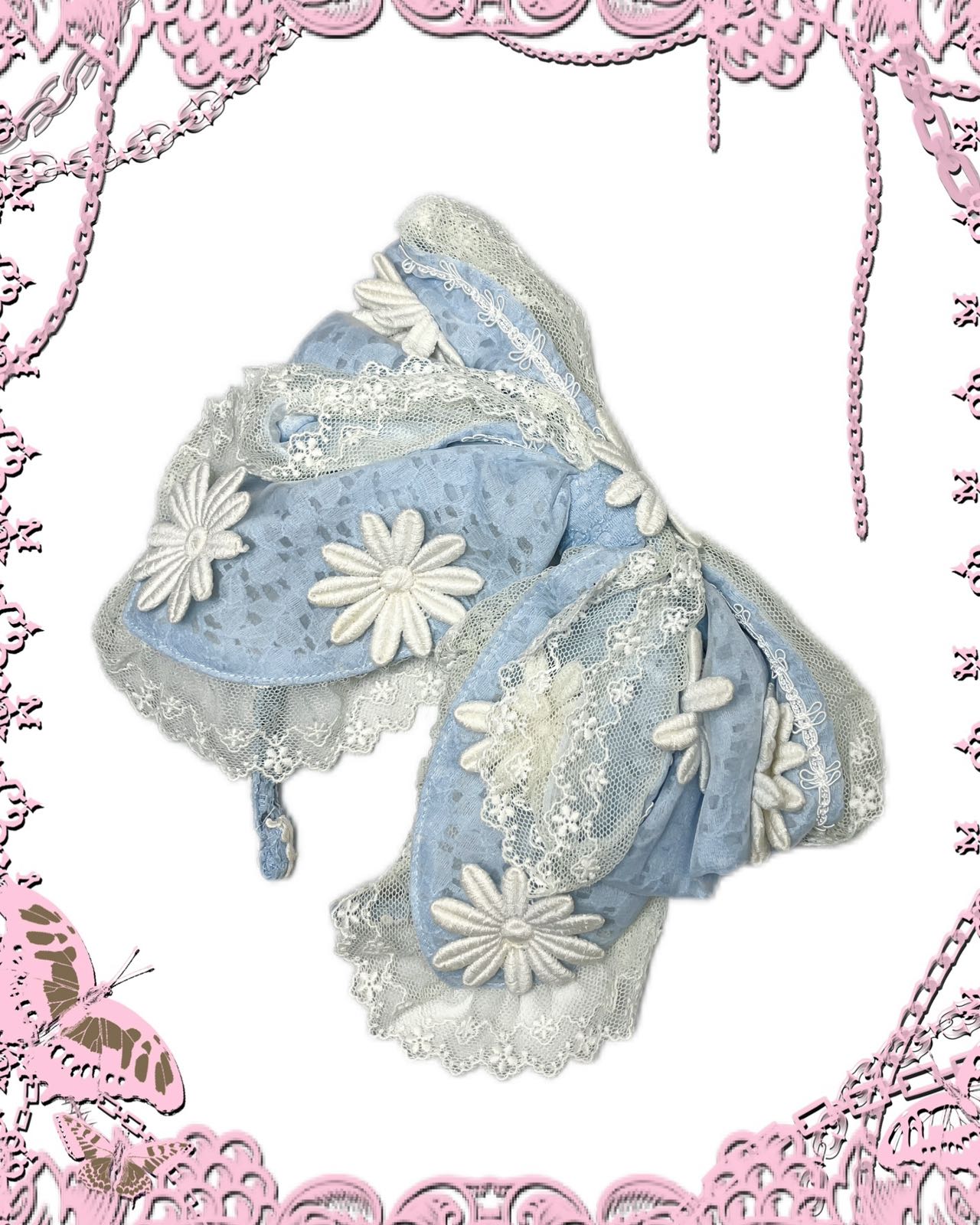 Baby the Stars Shine Bright Blue Floral Bow Headband