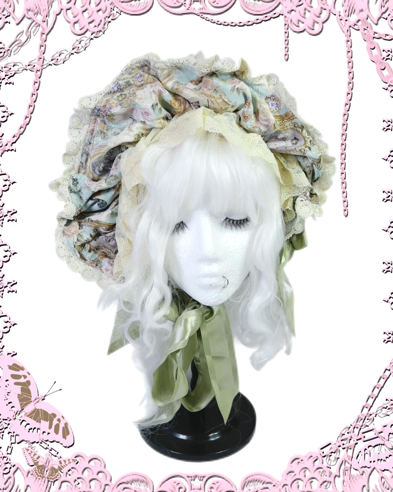 Baby the Stars Shine Bright Floral Lace Bonnet Hat