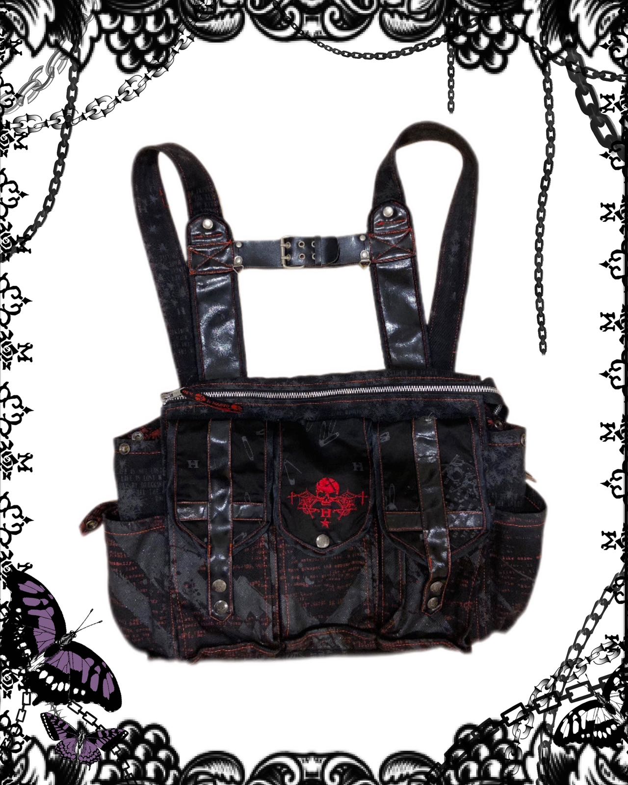 h.Naoto Leather Backpack