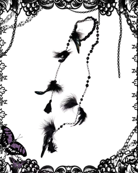 alice auaa Gem and Feather Necklace