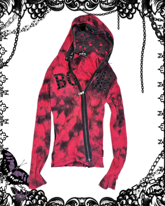 Letter Print Tie-Dye Hoodle