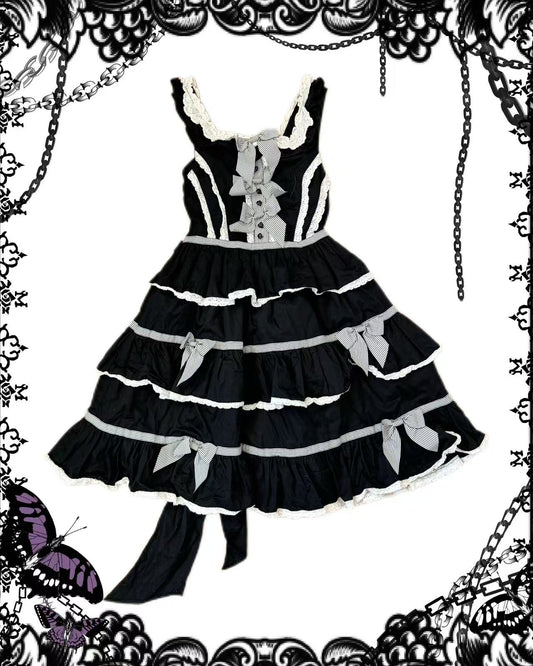Baby the Stars Shine Bright Stripe Bow and Lace JSK