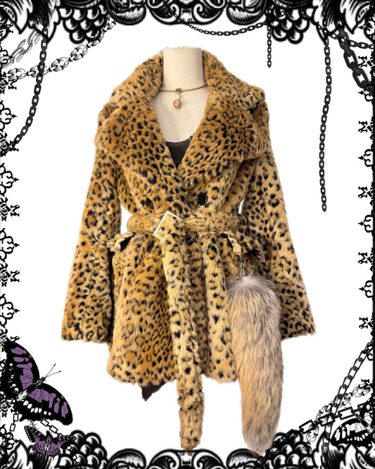 Leopard Print Fur Coat