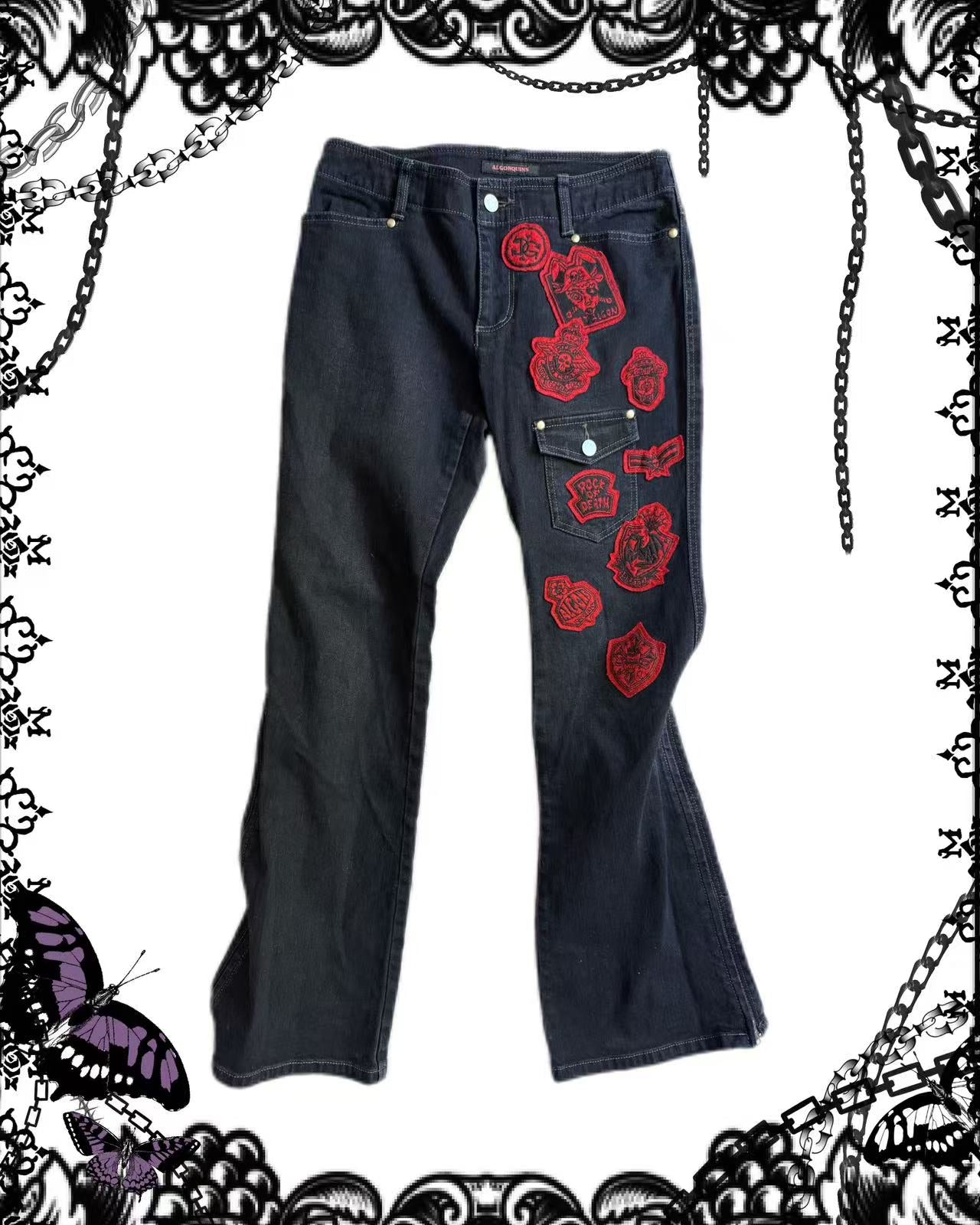 Algonquins Patches Denim Pants