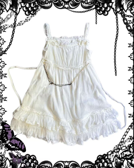 Baby the Stars Shine Bright Tank Top Dress with Pearl Chain