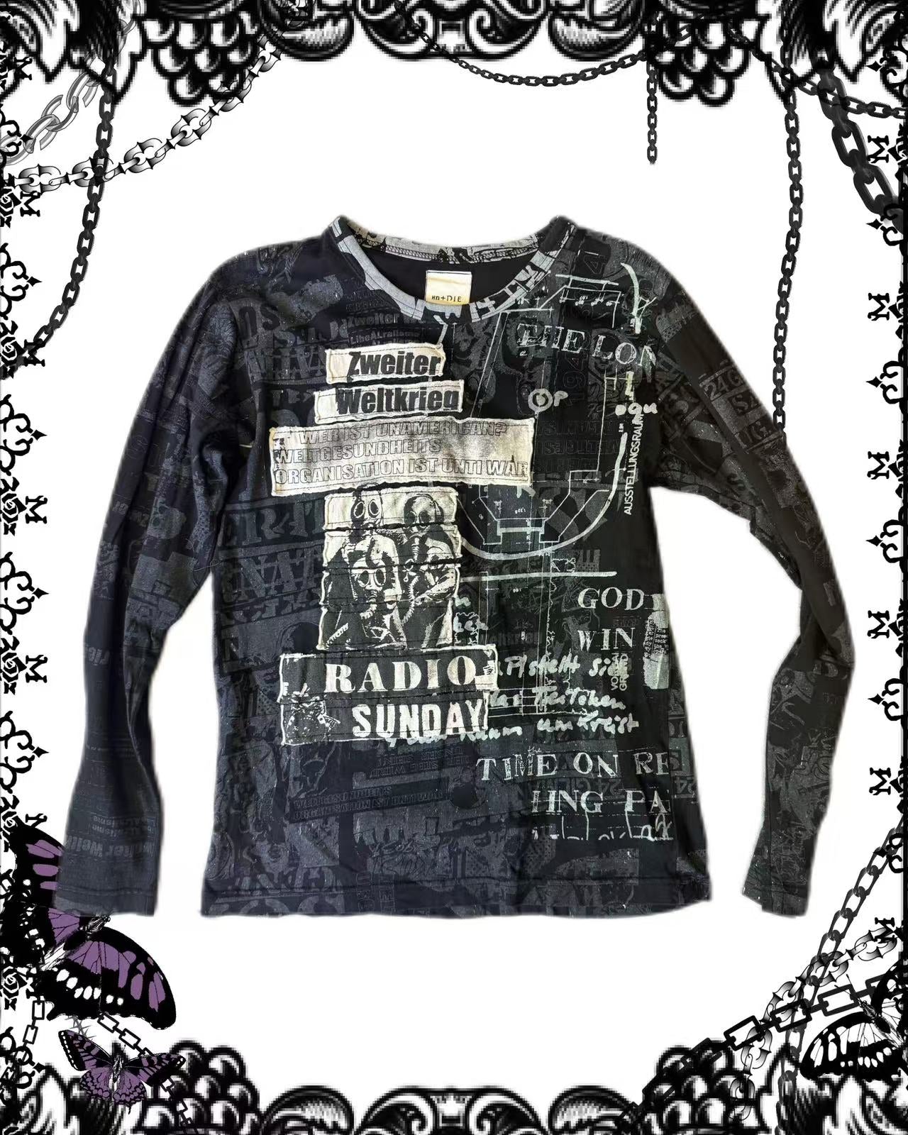 h.Naoto Print and Patch Top
