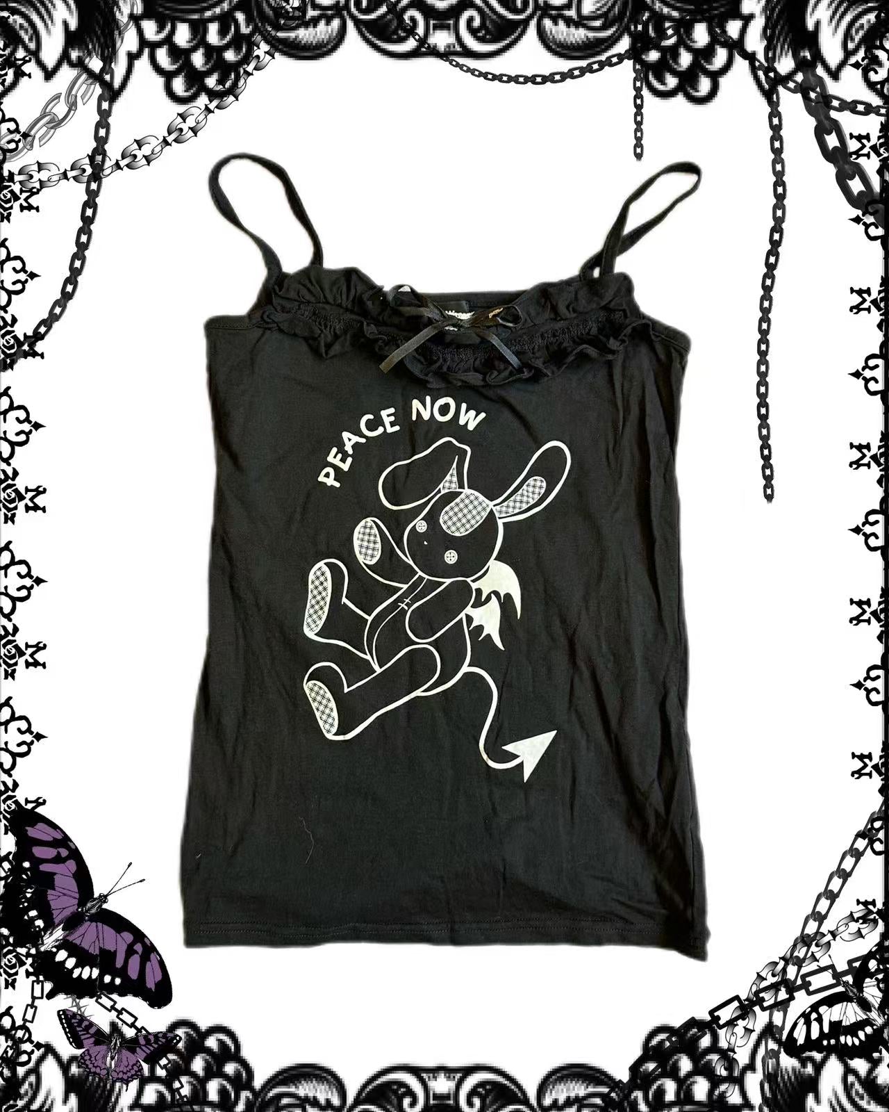 Peace Now Bunny Print Tank Top