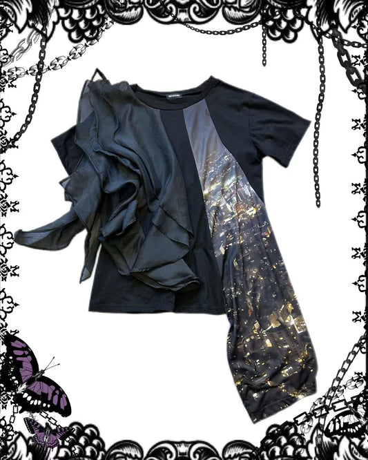 T.Kunitomo Irregular Ruffle Top