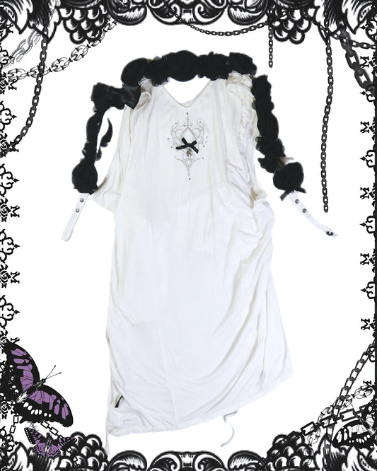 OZZ Croce Rose Scarf Ruffle Vest