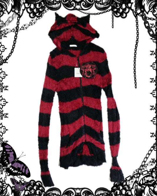 Putumayo Stripe Fleece Cat Ear Hoodie